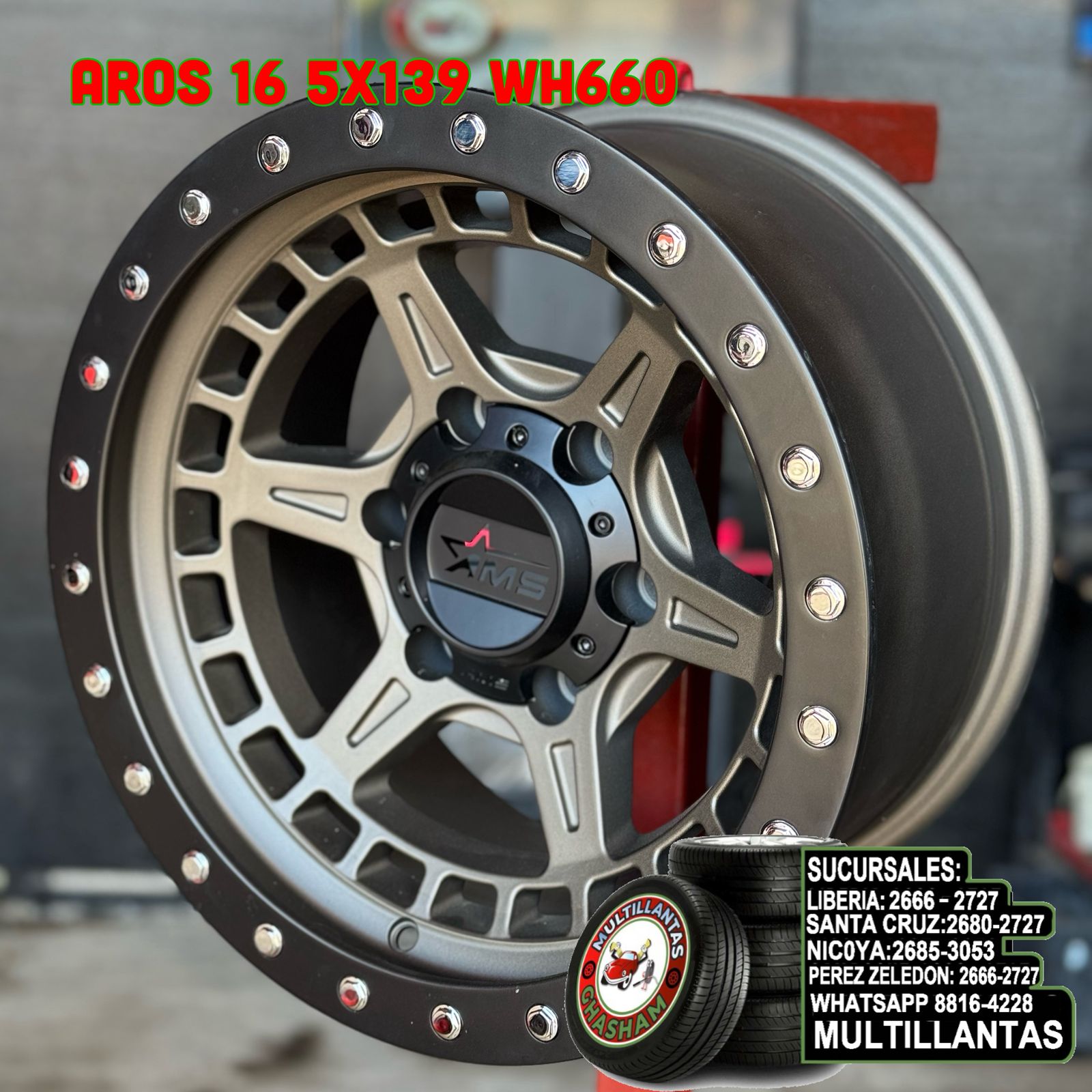 AROS # 16X8 5X139.7 ET-15 GY 660